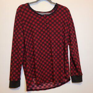 MAURICES RED PLAID THERMAL - OX